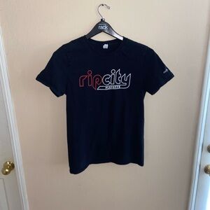 Black Rip city athletic street wear graphic short sleeve tee slim fit casual top